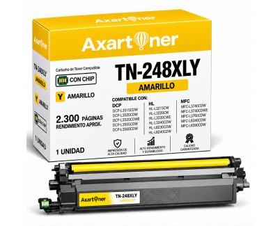 Compatible Brother TN248XL / TN-248XLY Amarillo Cartucho de Toner para Brother DCP-L: 3515CDW 3520CDW 3520CDWE 3555CDW 3560CDW / HL-L: 3215CW 3220CW 3220CWE 3240CDW 8230CDW 8240CDW / MFC-L: 3740CDW 3740CDWE 3760CDW 8340CDW 8390CDW