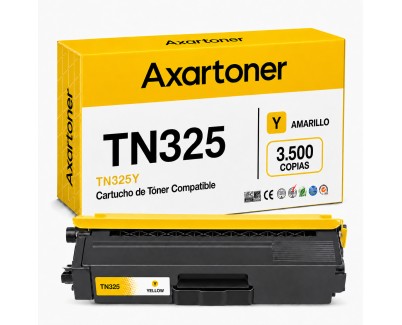 Compatible Brother TN325 Amarillo Cartucho de Toner TN-325Y para DCP-9055CDN, DCP-9270CDN, HL-4140CN, HL-4150CDN, HL-4570CDW, HL-4570CDWT, MFC-9460CDN, MFC-9465CDN, MFC-9560CDW, MFC9970CDW