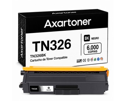 Compatible Brother TN326 Negro Cartucho de Toner TN-326BK para Brother DCP-L8400CDN DCP-L8450CDW HL-L8250CDN HL-L8350CDW HL-L8350CDWT MFC-L8600CDW MFC-L8650CDW MFC-L8850CDW