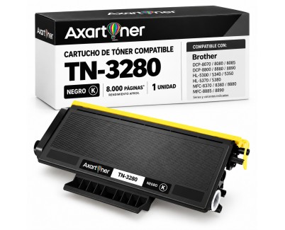 Compatible Brother TN3280 / TN3230 Negro Cartucho de Toner  para Brother HL-5340D HL-5350DN HL-5350DNLT HL-5370DW HL-5380DN DCP-8070D DCP-8085DN MFC-8370DN MFC- 8380DN MFC-8880DN MFC-8890DW