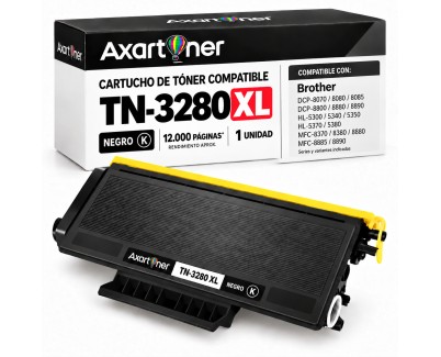 Compatible Brother TN3280 / TN3230 XL Negro Cartucho de Toner para Brother HL-5340D HL-5350DN HL-5350DNLT HL-5370DW HL-5380DN DCP-8070D DCP-8085DN MFC-8370DN MFC- 8380DN MFC-8880DN MFC-8890DW