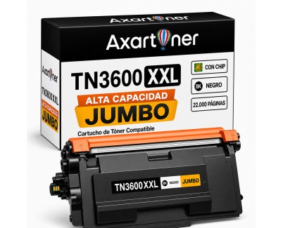 Compatible Brother TN3600XXL / TN-3600 XXL Negro Cartucho de Toner Alta Capacidad / Jumbo para Brother DCP-L5510 / HL-L5210 / HL-L6210 / HL-L6410 / MFC-L5710 / MFC-L6710 / MFC-L6910