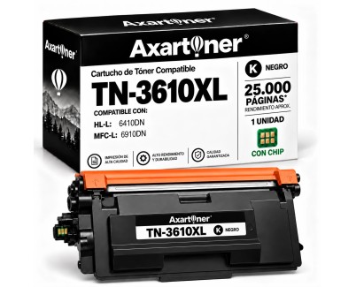 Compatible Brother TN3610XL Negro Cartucho de Toner para HL-L6410DN / MFC-L6910DN