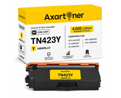 Compatible Brother TN423 / TN421 / TN426 Amarillo Cartucho de Toner TN421Y / TN423Y / TN426Y para Brother HL-L8260CDW HL-L8360CDW DCP-L8410CDN DCP-L8410CDW MFC-L8690CDW MFC-L8900CDW