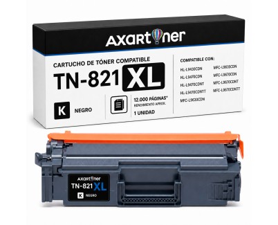 Compatible Brother TN-821XL Negro Cartucho de Toner TN821XLBK para Brother HL-L9430CDN / HL-L9470CDN / MFC-L9630CDN / MFC-L9670CDN