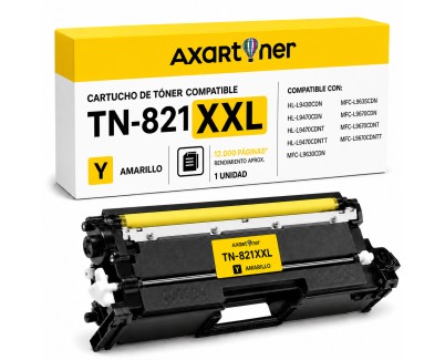 Compatible Brother TN-821XXL Amarillo Cartucho de Toner TN821XXLY para Brother HL-L9430CDN / HL-L9470CDN / MFC-L9630CDN / MFC-L9670CDN