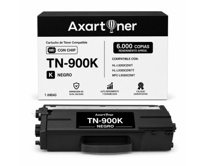Compatible Brother TN900 Negro Cartucho de Toner TN-900BK para HL-L9200CDWT, HL-L9300CDWTT, MFC-L9550CDW, MFC-L9550CDWT