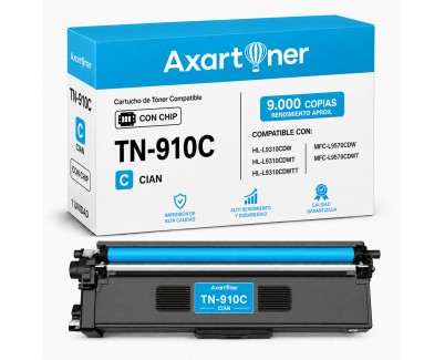 Compatible Brother TN910 Cyan Cartucho de Toner TN-910C para Brother HL-L9310 / MFC-L9570