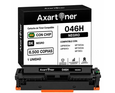 Compatible Canon 046H / 046 Negro Cartucho de Toner 1254C002 / 1250C002 para i-Sensys LBP653Cdw LBP654Cx MF732Cdw MF734Cdw MF735Cx