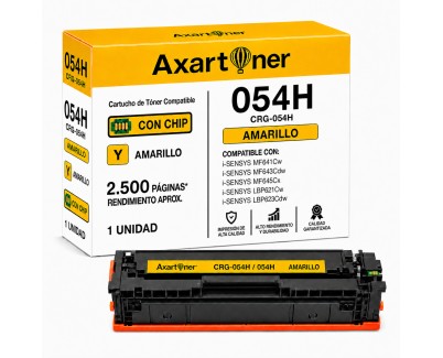 Compatible Canon 054H Amarillo Cartucho de Toner 3025C002 / 3021C002 PARA para i-Sensys LBP621, LBP623, LBP640, MF641, MF642, MF643, MF644, MF645