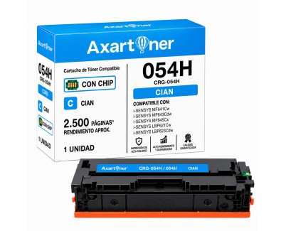 Compatible Canon 054H Cyan Cartucho de Toner 3027C002 / 3023C002 para i-Sensys LBP621, LBP623, LBP640, MF641, MF642, MF643, MF644, MF645
