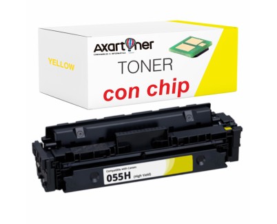 Compatible Canon 055H Amarillo Cartucho de Toner (CON CHIP) 3017C002 / 3013C002