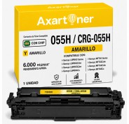 Compatible Canon 055H - con chip - Amarillo Cartucho de Toner 3017C002 / 3013C002 para Canon i-Sensys LBP662Cdw LBP663Cdw LBP664Cx MF742Cdw MF744Cdw MF746Cx