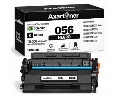 Compatible Canon 056 - Con Chip - Negro Cartucho de Toner 3007C002 para Canon LBP-325, MF542, MF543
