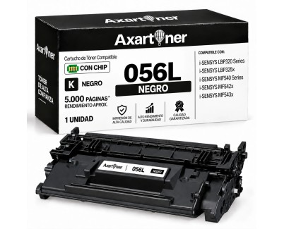 Compatible Canon 056L - Con Chip - Negro Cartucho de Toner 3006C002 para Canon LBP-325, MF542, MF543