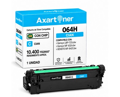 Compatible Canon 064H - Con Chip - Cyan Cartucho de Toner 4936C001 / 4935C001 para Canon i-SENSYS LBP722cdw MF832cdw MF842cdw