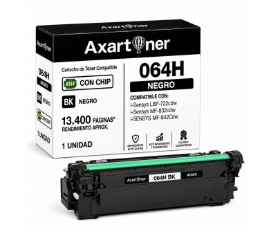 Compatible Canon 064H - Con Chip - Negro Cartucho de Toner 4938C001 / 4937C001 para Canon i-SENSYS LBP722cdw MF832cdw MF842cdw