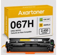 Compatible Canon 067H / 5103C002 - con chip - Amarillo Cartucho de Toner para Canon i-SENSYS LBP631Cw / LBP633Cdw / MF651Cw / MF655Cdw / MF657Cdw