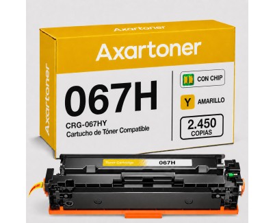 Compatible Canon 067H / 5103C002 - con chip - Amarillo Cartucho de Toner para Canon i-SENSYS LBP631Cw / LBP633Cdw / MF651Cw / MF655Cdw / MF657Cdw