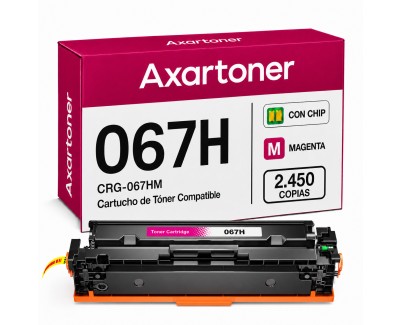 Compatible Canon 067H / 5104C002 - con chip - Magenta Cartucho de Toner para Canon i-SENSYS LBP631Cw / LBP633Cdw / MF651Cw / MF655Cdw / MF657Cdw