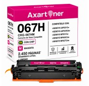 Compatible Canon 067H / 5104C002 - con chip - Magenta Cartucho de Toner para Canon i-SENSYS LBP631Cw / LBP633Cdw / MF651Cw / MF655Cdw / MF657Cdw
