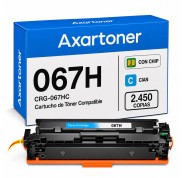 Compatible Canon 067H / 5105C002 - con chip - Cyan Cartucho de Toner para Canon i-SENSYS LBP631Cw / LBP633Cdw / MF651Cw / MF655Cdw / MF657Cdw