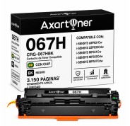 Compatible Canon 067H / 5106C002 - con chip - Negro Cartucho de Toner para Canon i-SENSYS LBP631Cw / LBP633Cdw / MF651Cw / MF655Cdw / MF657Cdw