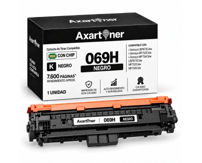 Compatible Canon 069H / 5098C002 - con chip - Negro Cartucho de Toner para I-Sensys LBP673Cdw / MF752Cdw / MF754Cdw