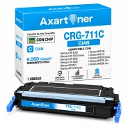 Compatible Canon 711 C Cyan Cartucho de Toner 1659B002 para I-Sensys LBP-5300, LBP-5360, LBP-5400, MF 8450, MF 9130, MF 9170, MF 9220, MF 9280; Lasershot LBP-5300, LBP-5360, LBP-5400; LBP 5300, 5360, LBP-5300, LBP-5360