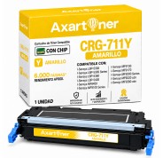 Compatible Canon 711 Y Amarillo Cartucho de Toner 1657B002 para I-Sensys LBP-5300, LBP-5360, LBP-5400, MF 8450, MF 9130, MF 9170, MF 9220, MF 9280; Lasershot LBP-5300, LBP-5360, LBP-5400; LBP 5300, 5360, LBP-5300, LBP-5360