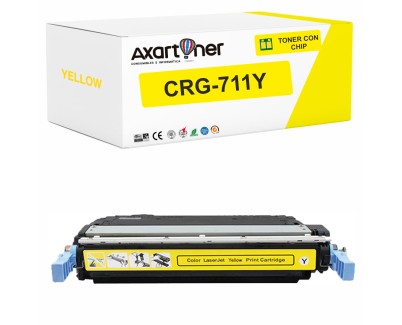 Compatible Canon 711 Y Amarillo Cartucho de Toner 1657B002 para I-Sensys LBP-5300, LBP-5360, LBP-5400, MF 8450, MF 9130, MF 9170, MF 9220, MF 9280; Lasershot LBP-5300, LBP-5360, LBP-5400; LBP 5300, 5360, LBP-5300, LBP-5360