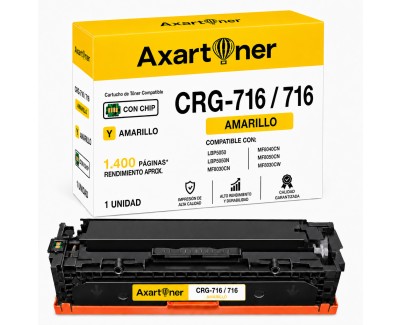 Compatible Canon 716 Amarillo Cartucho de Toner 1977B002 CRG-716Y