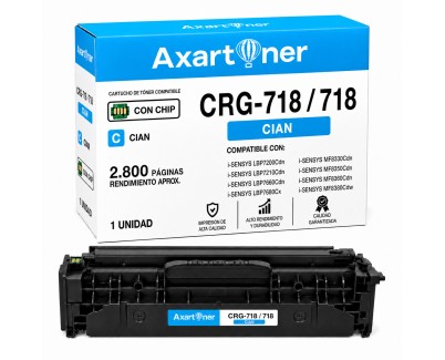 Compatible Canon 718 Cyan Cartucho de Toner 2661B002 / CRG-718C para LBP7200 LBP7210 LBP7660 LBP7680 MF8360 MF8380 MF8530 MF8540 MF8550 MF8580 MF720 MF722 MF724 MF725