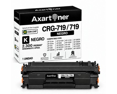 Compatible Canon 719 Negro Cartucho de Toner 3479B002 para Canon i-Sensys LBP251, 252, 253, 6300, 6310, 6650, 6670, 6680, MF411, 416, 418, 419, 5840, 5880, 59 40, 59 80, 6140, 6530