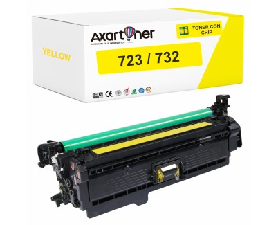Compatible Canon 723 / 732 Amarillo Cartucho de Toner 2641B002 / 6261B002 para Canon i-SENSYS LBP7750C, LBP7780C