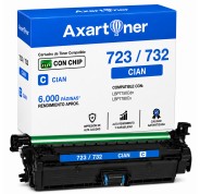 Compatible Canon 723 / 732 Cyan Cartucho de Toner 2643B002 / 6262B002 para Canon i-SENSYS LBP7750C, LBP7780C