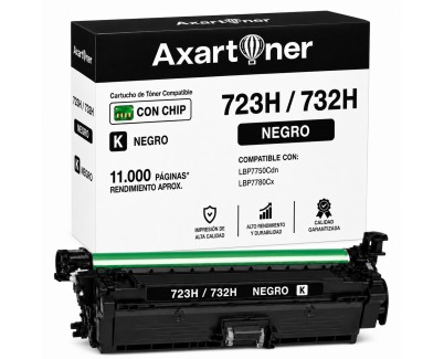 Compatible Canon 723H / 732H Negro Cartucho de Toner 2645B002 / 6264B002 para  Canon i-SENSYS LBP7750C, LBP7780C