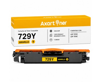Compatible Canon 729 Amarillo Cartucho de Toner 4367B002 / CRG-729Y
