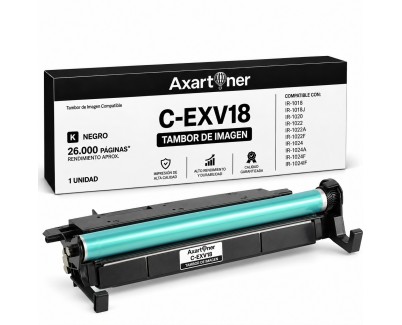 Compatible Canon C-EXV18 Negro Tambor de Imagen 0388B002 (Drum) para IR1018 IR1018J IR1020 IR1022 IR1022A IR1022F IR1024 IR1024A IR1024F IR1024iF