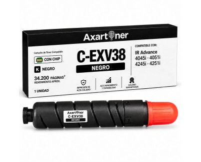Compatible Canon C-EXV38 Negro Cartucho de Toner 4791B002 CEXV38 para Canon IR Advance 4045i 4051i 4245i 4251i