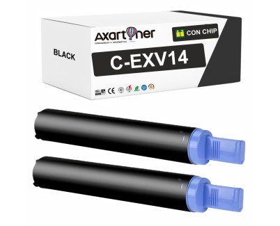 Compatible Pack x2 Canon CEXV14 Negro Cartucho de Toner 0384B002 / C-EXV14 para Canon IR2016 2016I 2016J 2018 2018I 2020 2020S 2020I 2020J 2022I 2025 2030 2166J 2120J 2120S 2318L 2320 2420D