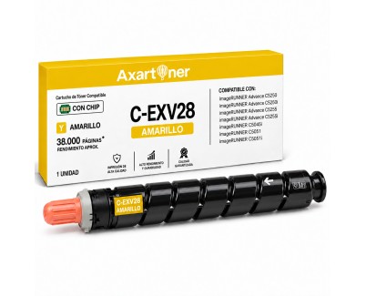 Compatible Canon CEXV28 Amarillo Cartucho de Toner 2801B003 para imageRUNNER Advance C5250 C5250i C5255 C5255i C5045i C5051 C5051i IR Advance C5250 C5250i