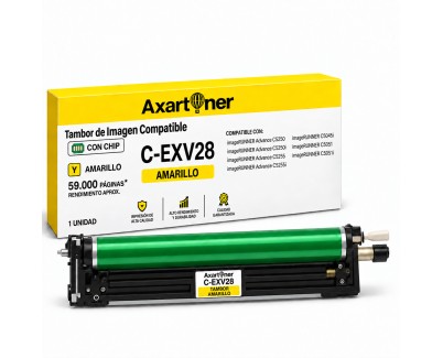 Compatible Canon CEXV28 Amarillo Tambor de Imagen (Drum) 2777B003 para imageRUNNER Advance C5250 C5250i C5255 C5255i C5045i C5051 C5051i IR Advance C5250 C5250i
