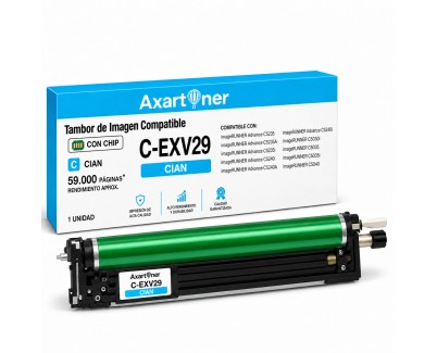 Compatible Canon CEXV29 Cyan Tambor de Imagen (Drum) 2778B004BA para imageRUNNER Advance C5235 C5235A C5235i C5240 C5240A C5240i C5030i C5035 C5035i C5040