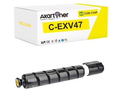 Compatible Canon CEXV47 Amarillo Cartucho de Toner 8519B002 / C-EXV47 para imageRUNNER Advance C250i C250iF C255i C255iF C350i C350iF C350P C351iF C355i C355iFC C355P
