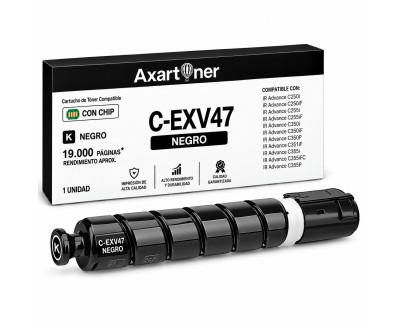 Compatible Canon CEXV47 Negro Cartucho de Toner 8516B002 C-EXV47 para imageRUNNER Advance C250i C250iF C255i C255iF C350i C350iF C350P C351iF C355i C355iFC C355P