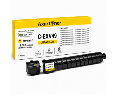 Compatible Canon CEXV49 Amarillo Cartucho de Toner C-EXV49 8527B002 / NPG67 / GPR53 para Canon IR C3320, C3320i, C3325i, C3330i, C3520i, C3525i, C3530i