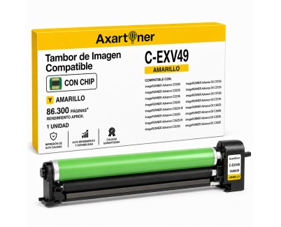 Compatible Canon CEXV49 Amarillo Tambor de Imagen (Drum) C-EXV49 8528B003 para Canon IR C3320, C3320i, C3325i, C3330i, C3520i, C3525i, C3530i