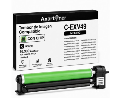 Compatible Canon CEXV49 Negro Tambor de Imagen (Drum) C-EXV49 8528B003 para Canon IR C3320, C3320i, C3325i, C3330i, C3520i, C3525i, C3530i