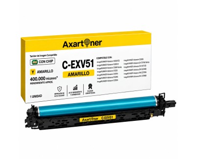 Compatible Canon CEXV51 Amarillo Tambor de Imagen (Drum) 0488C002 para imageRUNNER Advance C5500 C5535 C5540 C5550 C5560 Advance DX C5735 C5740 C5750